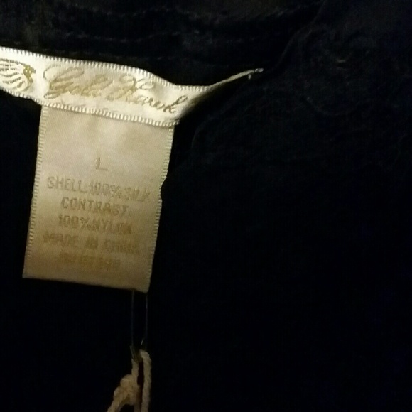 GOLD HARSH Black Silk and Lace Camisole  - Large - Picture 6 of 12